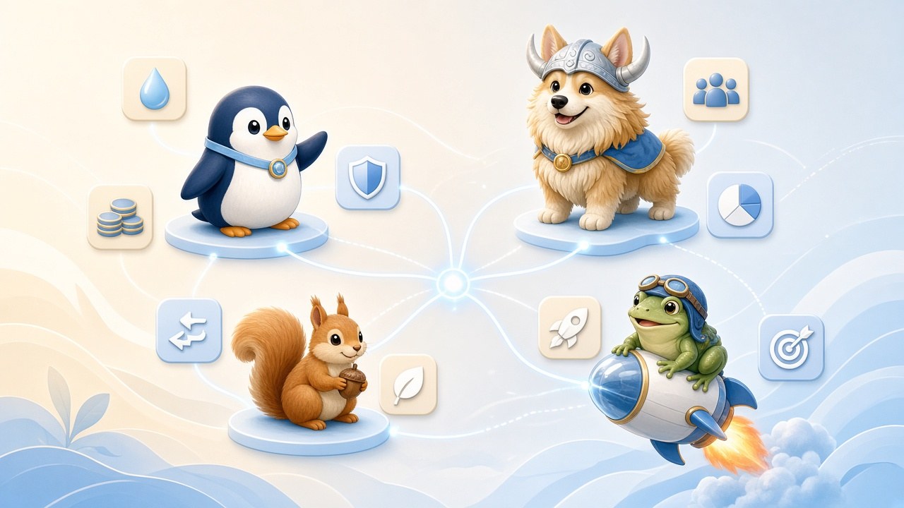 Meme Coinler Geri mi Dönüyor? DOGE, SHIB, PEPE, BONK ve FLOKI'de Neler Oluyor? 3 Penguen, viking köpek, sincap ve roketli kurbağa ile meme ekosistemi