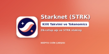 Starknet (STRK) logosu ile kilit takvimi ve tokenomics kapak görseli