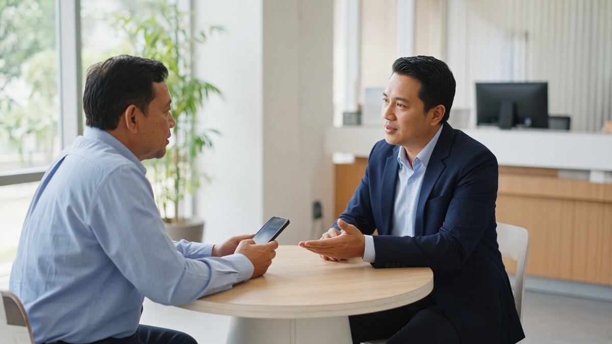 Yapay Zeka Ajanları ABD Bankalarında Erişim Engeline Takıldı 1 Bir banka şubesinde müşteri temsilcisinin, akıllı telefonunu tutan müşteriye şifre paylaşmama ve yapay zeka ajanları konusunda bilgi verdiği an, temsili görsel